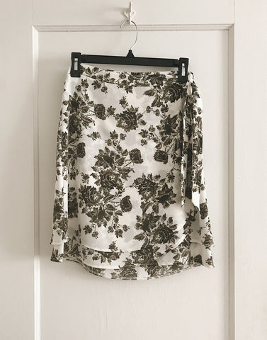 KOKOON Double Vision Wrap Skirt in Olive Rose