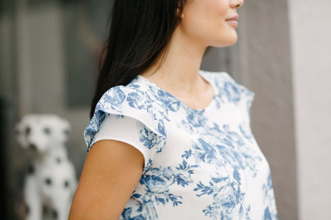 KOKOON Cropped Paulette Short Sleeve Blouse