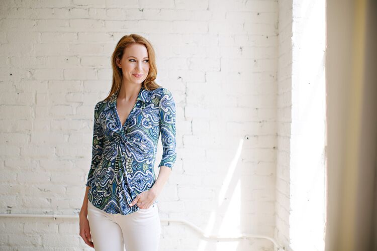 KOKOON Splendid Twist Blouse Minty Swirl 2