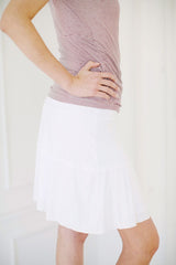 KOKOON Stacked Deck Skirt in White Side 2