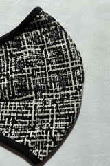 KOKOON Covid 19 cornovirus Reusable Cloth Masks for Men in Crosshatch Print Closeup