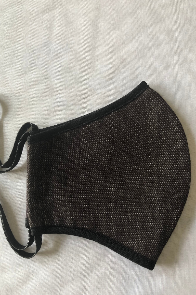 KOKOON Covid 19 cornovirus Reusable Cloth Masks for Men in Espresso Denim Knit
