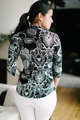 KOKOON Splendid Twist Blouse Black Swirl Back