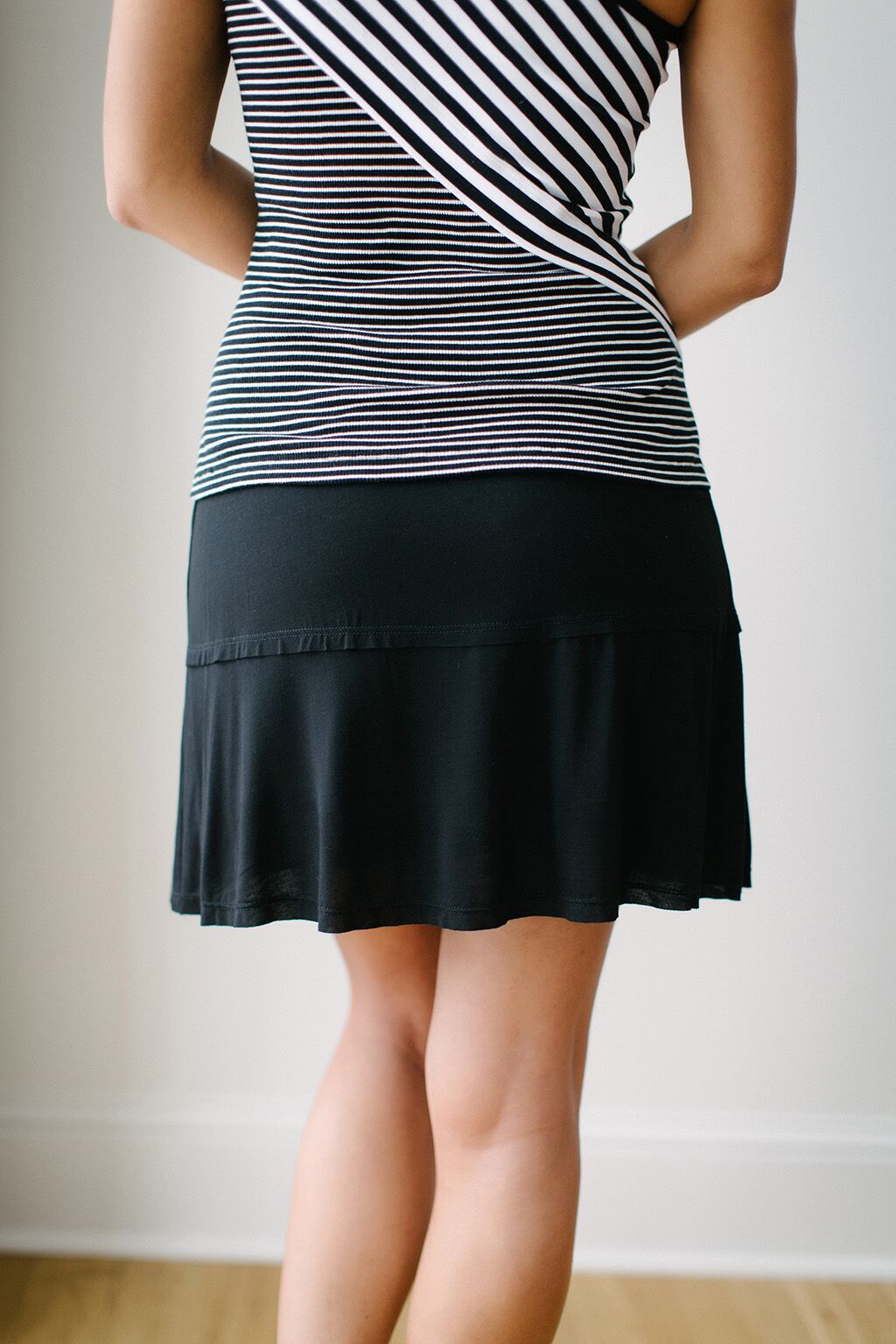 KOKOON Stacked Deck Skirt in Black Back